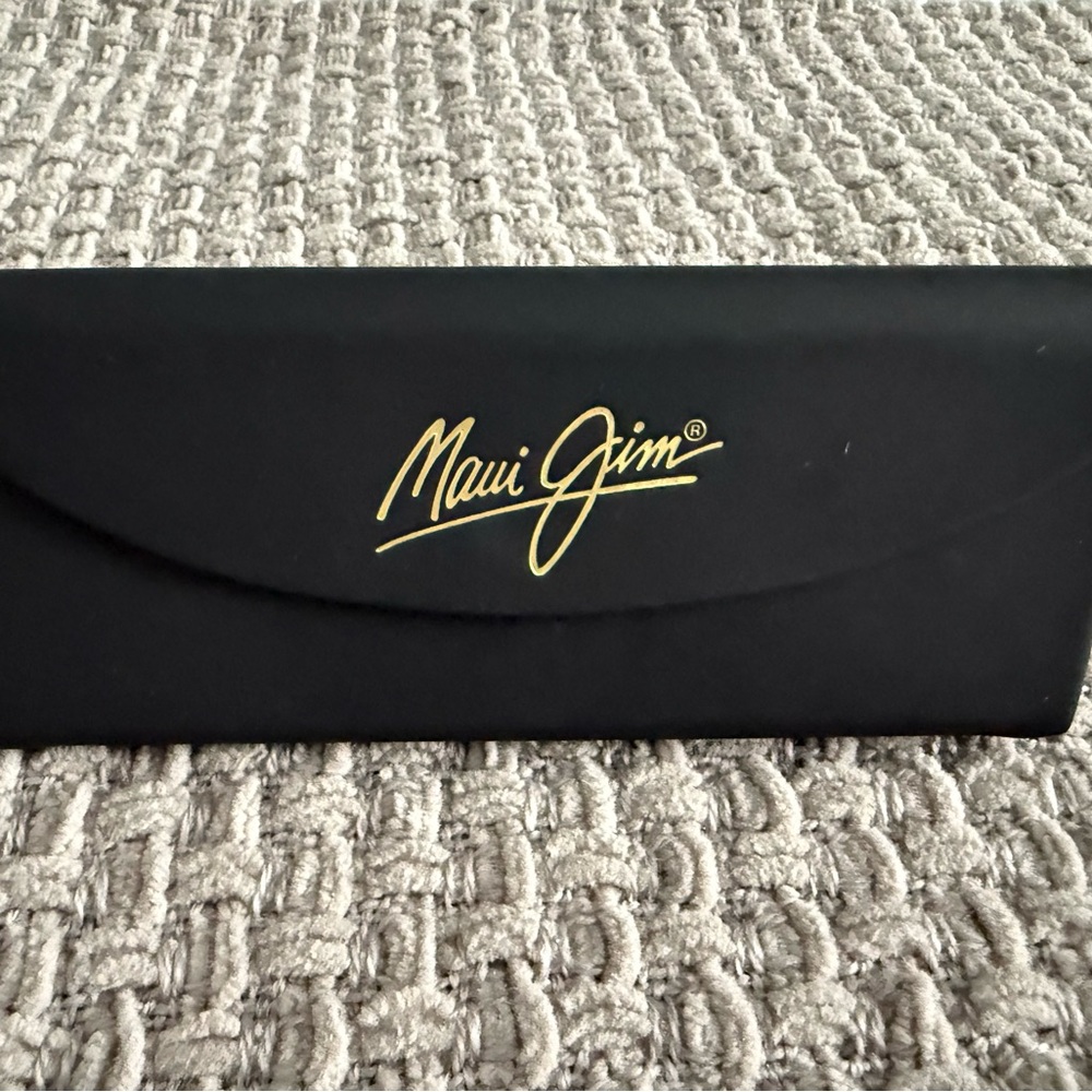 Maui Jim Black and Gold Sunglasses Case